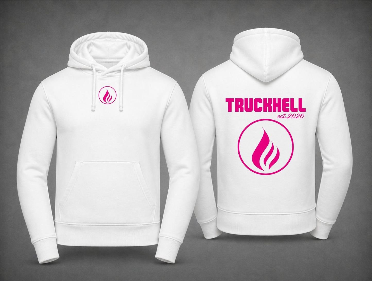 Hoodie White Pink Edition