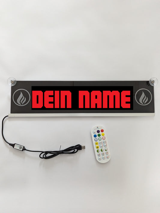 LED-Schild 50x13cm "Dein Name" Individuell